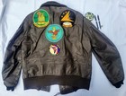 Usn Flight Jacket Type G-1 Size 42 With Patches - 1960s To 1970s Vietnam Us Navy