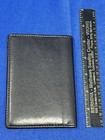 Vintage Coach Passport Card Holder Wallet Black Leather Made In India Us Seller