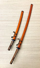Vintage Japanese Samurai Katana Sword Set Replica W  Wooden Display Stand Decor