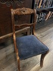 Antique Duncan Phyfe Style Mahogany Rose Carved Child Or Doll Size Accent Chair