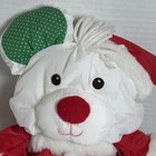 Vintage Fisher Price Baby Puffalump Christmas Bear Mouse Plush Rattle Toy 1992
