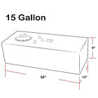 15 Gallon Aluminum Race Fuel Cell Gas Tank Cap Level Sender 8an Fuel Line Kits