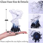 Hand Blown Blue Glass Vase  Unique Art Beautiful Ocean Glass Vase For Home 