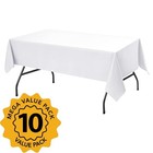 10-pack White Tablecloths For Rectangle Tables  60 X 102 Inches