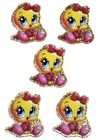 5 Pc Tweety Bird - Acrylic Flatback Charms - For Badge Reels - Diy Crafts