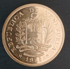 1975 Venezuela Large Proof Silver  50 Bolivares Armadillo