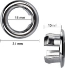 4 Pack Sink Overflow Ring Bathroom Trim Round Hole Cover    