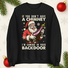 Funny Santa Christmas Jumper Offensive Xmas Hoodie Rude Holiday Sweater