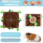 Guinea Pig Hideout - Fleece Rat Tunnel   Hammock Set House Cage Accessories For 