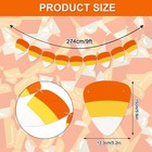 Halloween Banner Candy Corn Burlap Pre-assembled White  Orange  Yellow 