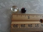 Two Mini Glass Vintage Antique Glass Buttons Victorian 