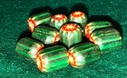  5  Huron Indian Trade Watermelon Beads 4 Layer Chevrons Fur Trade Era Pre-1800