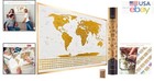 Vibrant Scratch Off World Map With Glossy Finish  Perfect Gift For Adventurers