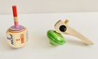1 Wood Spinning Tops   1 Wood Tomatodo Trompo pirinola De Madera Y 1 Tomatodo