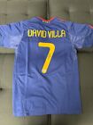 David Villa Signed Spain Adidas 2010 World Cup Soccer Jersey  beckett Certified 