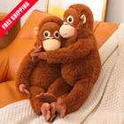 Ikea Djungelskog Punch Orangutan Plush 26in Brown Monkey Stuffed Toy