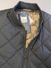 Mens Pendleton Reversible Quilted Puffer Vest Olive Green trees Nylon Sz M
