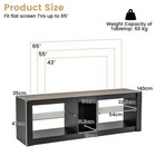 Tv Stand W  Led Light For Tvs Up To 65 Inch W  Adjustable Tempered Glass Shelves
