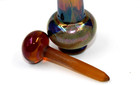 Signed 1984 Art Glass Perfume Bottle Iridescent Aurene Style Hand Blown Studio