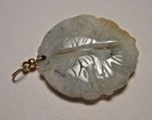 Vintage Chinese Carved Mottled Gray Pale Green Jade  Double Fish Pendant 1-1 4 