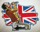 Freddie Mercury queen union Jack uk patch embroidered 4  X 3 1 8  iron Or Sew