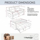 54   Convertible Futon Sofa Bed Loveseat Sleeper Sofa Couch W pull-out Sofa Bed