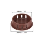 32pcs 32mm Red-brown Nylon Plastic Round Locking Hole Plugs Insert End Caps