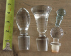 Vintage Clear Glass Decanter Bottle Stopper Stoppers Lot Of 4