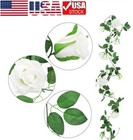 2pc 7 5 Ft Fake Rose Vine Flowers Plants Artificial Hanging Ivy Home Hotel Party