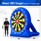 Wellcomer 10ft Inflatable Dartboard Soccer   Archery Target Game