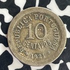 1921 Portugal 10 Centavos Lot c5046 Silver 