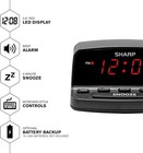 Reloj Despertador Digital Con Controles Estilo Teclado Respaldo De Bater  a Negr