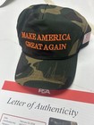 President Donald Trump Signed Autograph Auto Maga Hat Cap Rare Camo Psa dna Loa