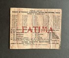 1909-1914 Fatima Cigarette Prize Coupon T200 T222 Tobacco Baseball Card Brand