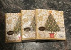 Caspari Christmas Gilded Tree Napkins - 3 Packs Holiday Party - Made In Germany
