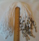 Lot Of 25 White Neck Lanyards Metal Swivel Clip Badge Holder Seminar Sports Team