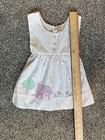 Vintage Toddler Girls Cotton poly Embroidered Pinafore Dress 4t
