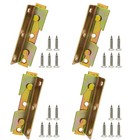 Bokwin No Mortise Bed Rail Fittings  4 Sets   Wooden Bed Frame Connectors 