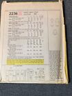 Vintage Mccalls 2236 Misses Dress Coat Jacket Sewing Pattern Size 8 1969 Uncut