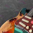 Solid Electric Guitar Stainless Rounded Fret Edge Heavy Sparkling Green Us Stock