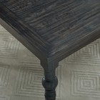 Farmhouse Dining Table 65  Antique Black Rubberwood Turned Legs Rectangular Wood