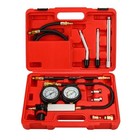 Cylinder Leak Down Tester Kit Dual Gauge Leakdown Detector Tool Set For Red