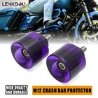 2x Protective Sliders Crash Bar End Balls Engine Guard Protector M12 For Harley