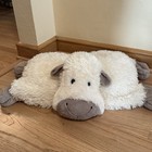 Jellycat London Large Truffles Sheep Fuzzy Plush Pillow - Clean   Lays Flat 