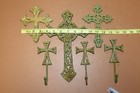 Antique Style Cast Iron Wall Crosses Shabby Distressed Colors - Iberia