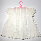 Antique Baby Dress Handmade   Stitched Embroidered Ivory Infant Gown With Hanger