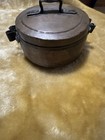 Antique Small Handmade 6  Copper On Tin Stock Or Stew Pot