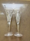 2 Waterford Millennium Series Love Hearts Champagne Crystal Toasting Flutes