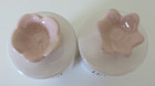 Rae Dunn   hair Ties     bobby Pins  - Small Ceramic Canisters Flower Knobs