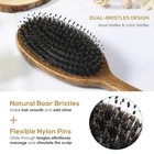 Hair Brush Boar Bristle Detangling Hair Brush For Women Men Kids For Thin Fine